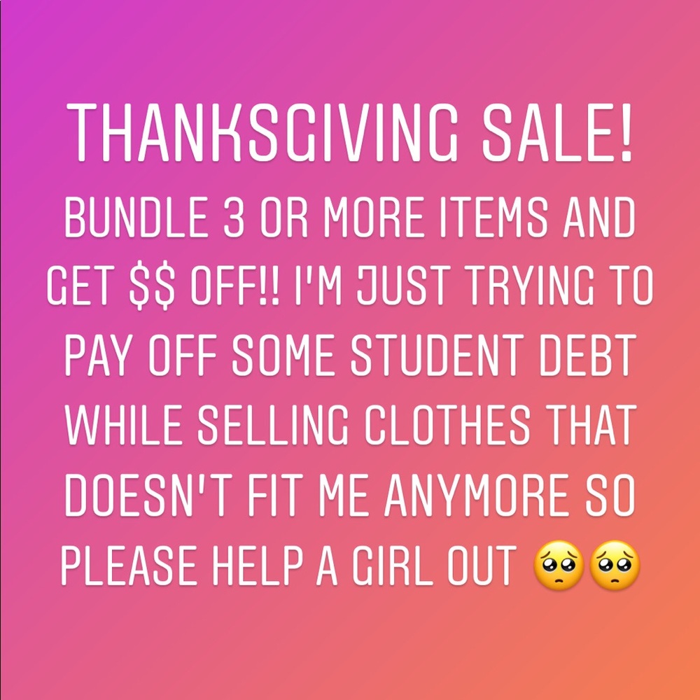 THANKSGIVING SALE